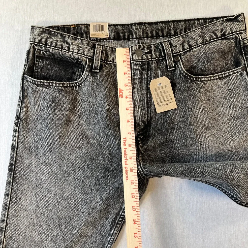 NEW Levis 512 Slim Taper Stretch Jeans Mens 36x32 Gray Acid Wash Denim NWT